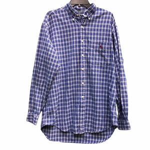 Ralph Lauren Blaire Plaid Button Down Shirt Size L